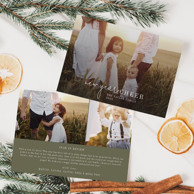 Modern Chic | Nyheter om nytt år för fotoövertäckn Julkort (Skapare uppladdad)