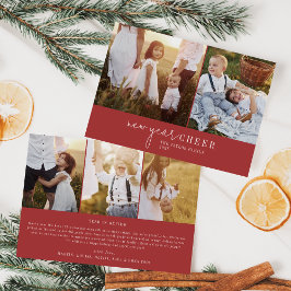 Modern Chic | Nyheter om Red Photo Collage Julkort