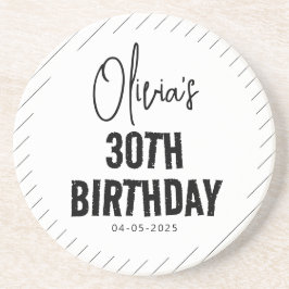 Modern Chic och minimalis för svart skript i 30års Underlägg