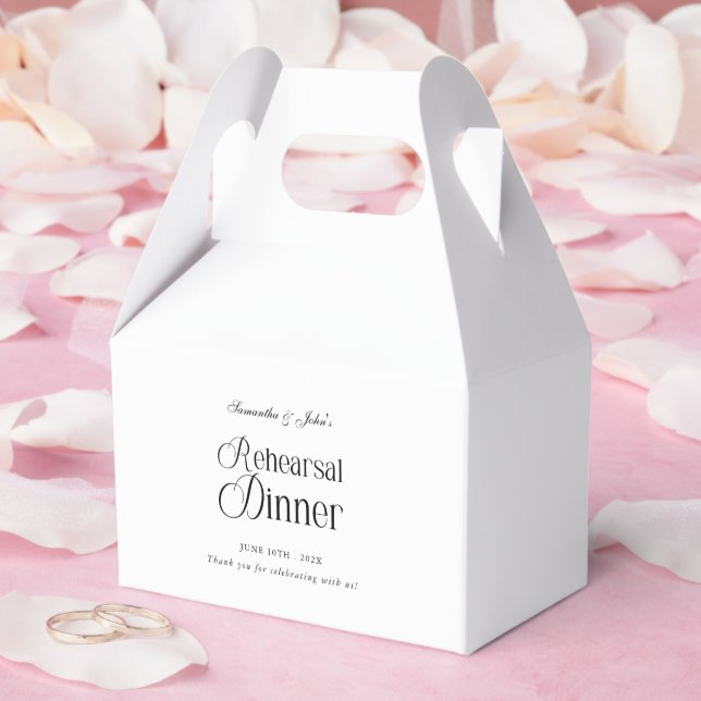 Modern Chic Övningsmiddag Tack så mycket Presentaskar (Bröllop)