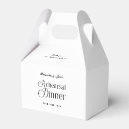 Modern Chic Övningsmiddag Tackar Presentaskar