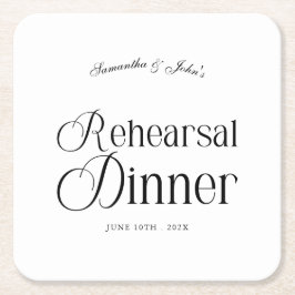 Modern Chic Övningsmiddag Underlägg Papper Kvadrat