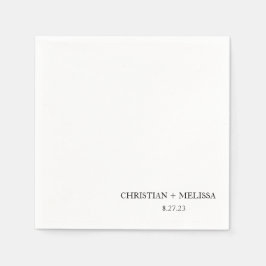 Modern Chic Personlig bröllop Napkin Pappersservett