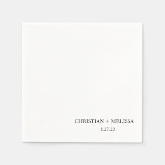 Modern Chic Personlig bröllop Napkin Pappersservett