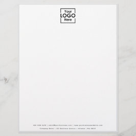 Modern Chic Personlig Business Logotyp White Grått Brevhuvud