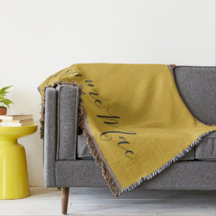 Modern Chic Personlig Guld och Grått Filt