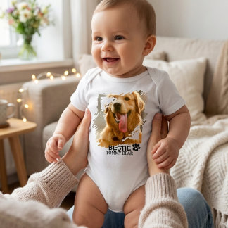 Modern Chic Pet Bestie BFF Custom Photo & Name T Shirt