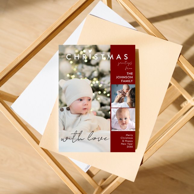 Modern Chic Photo Magazine Cover-jul Julkort (Skapare uppladdad)