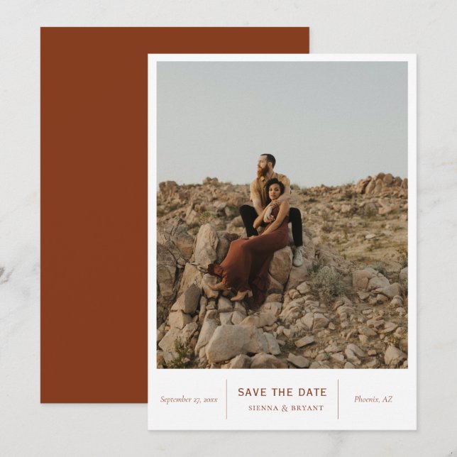 Modern Chic Photo Spara Datumet (Fram/baksida)