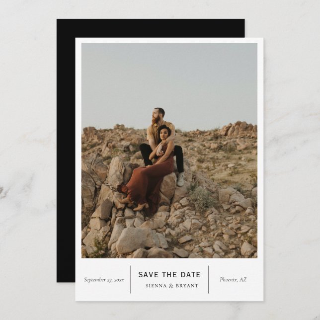 Modern Chic Photo Spara Datumet (Fram/baksida)