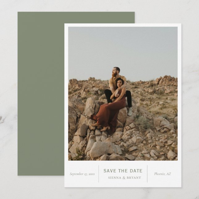 Modern Chic Photo Spara Datumet (Fram/baksida)