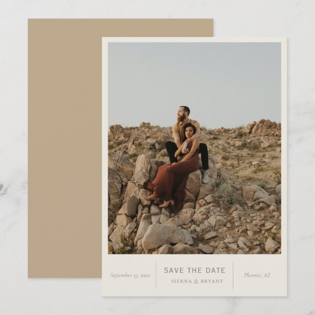 Modern Chic Photo Spara Datumet (Fram/baksida)