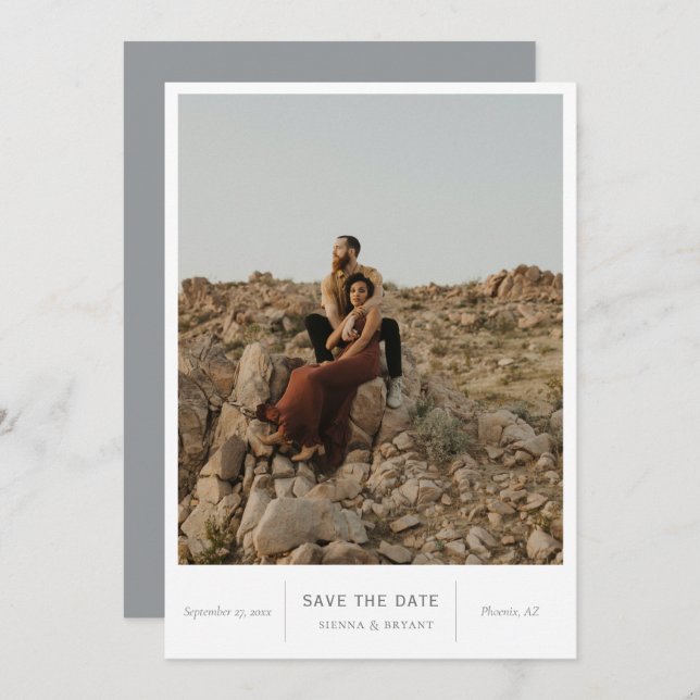 Modern Chic Photo Spara Datumet (Fram/baksida)