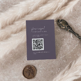 Modern Chic Plum Lila QR-kodOSA Tilläggskort