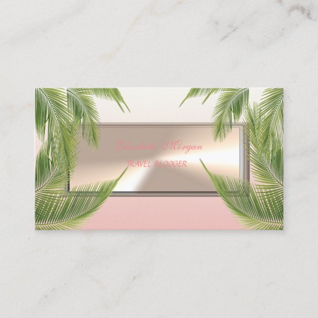 Modern Chic Professional, Palmblad Visitkort (Framsida)