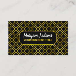 Modern Chic Professionell (QR-kod), svart Guld Visitkort