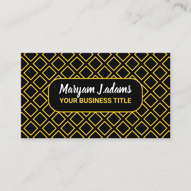 Modern Chic Professionell (QR-kod), svart Guld Visitkort (Framsida)