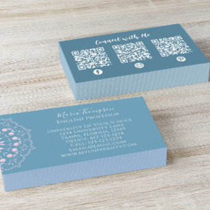 Modern Chic Professionell Qr-kodAnpassningsbar Visitkort