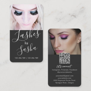 Modern chic QR-trendig, lash-foto, Business Car Visitkort