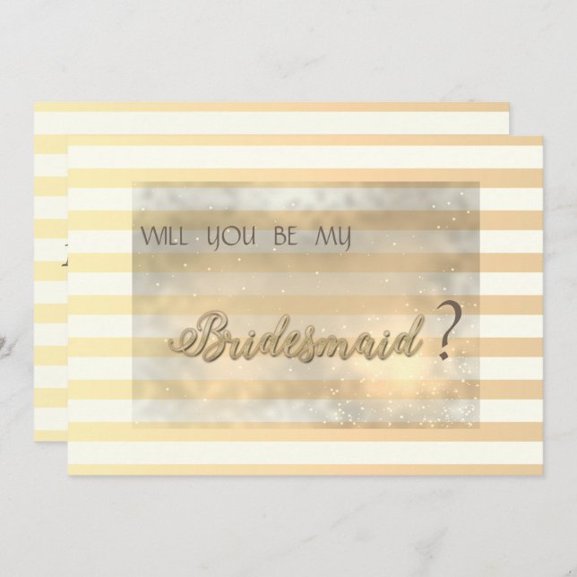 Modern Chic Randiga Blommor Brudtärna Kort (Fram/baksida)