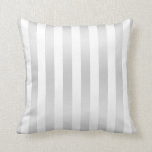 Modern Chic Randiga Grå Satin Chic Dekorativ Kudde