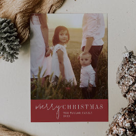 Modern Chic | Red God jul Photo Julkort