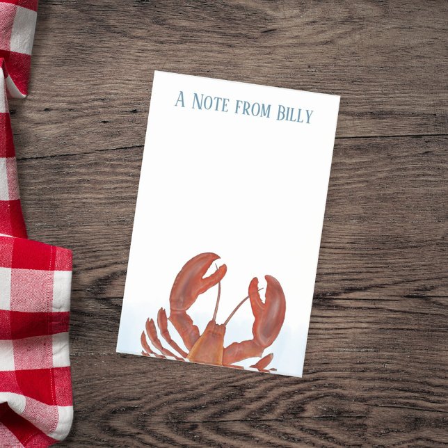 Modern Chic Red Lobster Seafood Whimsical Simple Post-it Block (Skapare uppladdad)