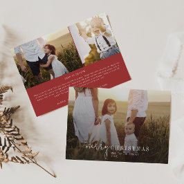 Modern Chic | Red Photo Overlay-julnyheter Julkort