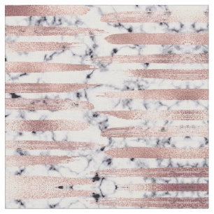 Modern Chic Ro Guld Brushstrokes Marble Tyg