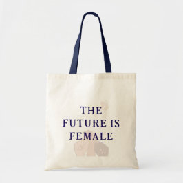 Modern Chic Rosa Akvarell Framtiden Är Kvinnlig Tygkasse