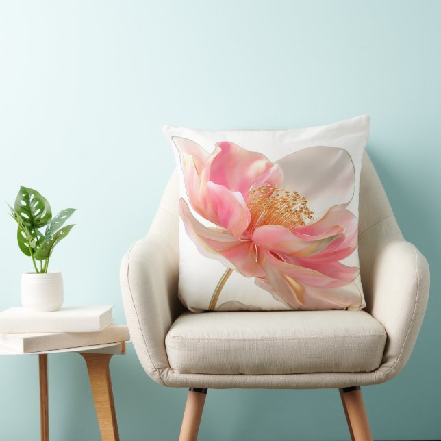 Modern Chic Rosa BlommigAccentkudde Kudde (Stol)