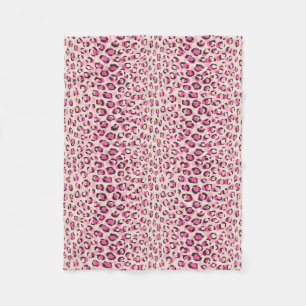 Modern chic rosa cheetah tryck mönster monogram fleecefilt