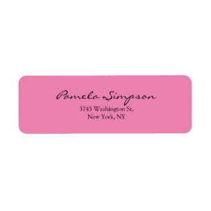 Modern Chic Rosa Feminin enkel Elegant, enkel, van Returadress Etikett