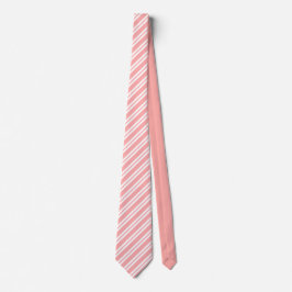 Modern chic rosa och vita randiga mönster slips