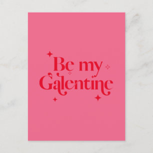 Modern Chic Rosa Red Gnistra Friend Galentine Helg Vykort