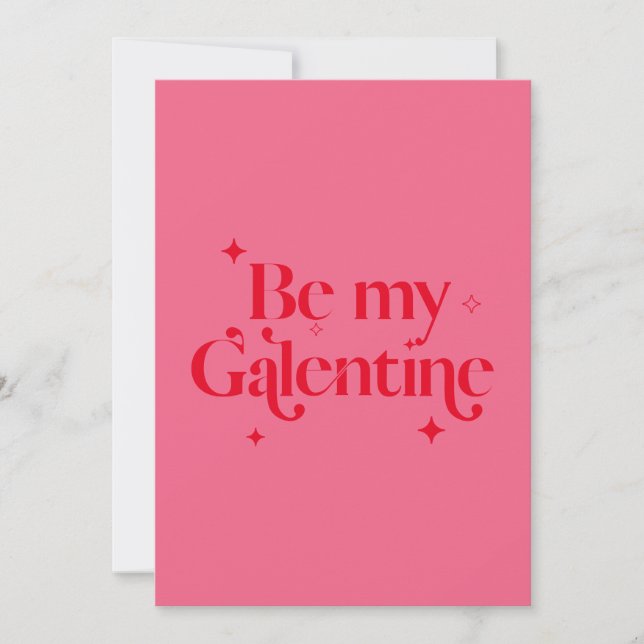 Modern Chic Rosa Red Gnistra Friend Galentine Julkort (Framsida)