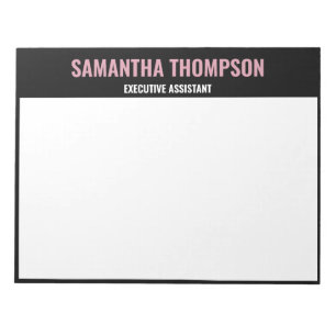 Modern Chic Rosa, Vit & Svart Anteckningsblock