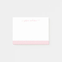 Modern Chic Rosa White Chevron Girly-skript