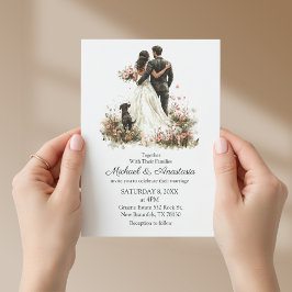  modern chic script budget wedding invitation   anteckningskort