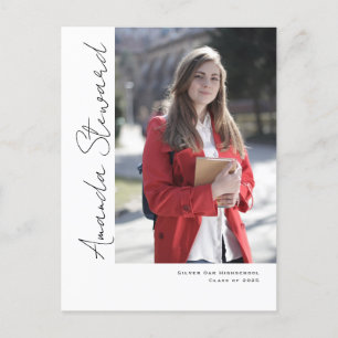 Modern chic Script Examenhäfte Meddelande Vykort