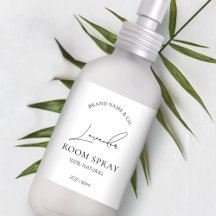 Modern Chic Script Simple Logotyp Room Spray Flask