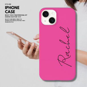 Modern Chic-Shock rosa-skript i Namn