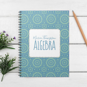 Modern Chic Simple Student Subjekt Grönt Teal Anteckningsbok