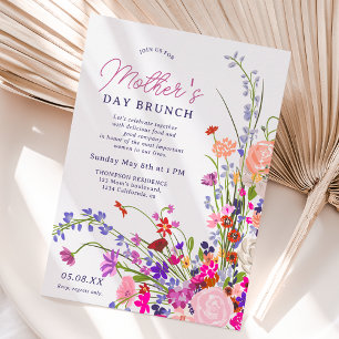 Modern chic-skript mors dag brunch inbjudningar