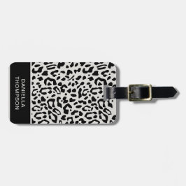 Modern Chic Snö Leopard Skriv ut Mönster Travel Bagagebricka