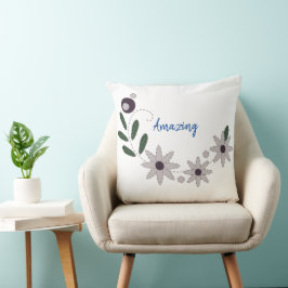 Modern Chic Sommarblommig Kudde