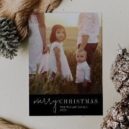 Modern Chic | Svart God jul Photo Julkort