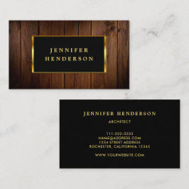 Modern chic svart guld mönster professionell visitkort
