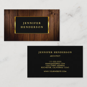 Modern chic svart guld mönster professionell visitkort