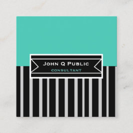 Modern chic svart rand anpassningsbar dubbla sida  fyrkantigt visitkort